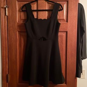 Black mini scalloped formal dress. Like new condition.